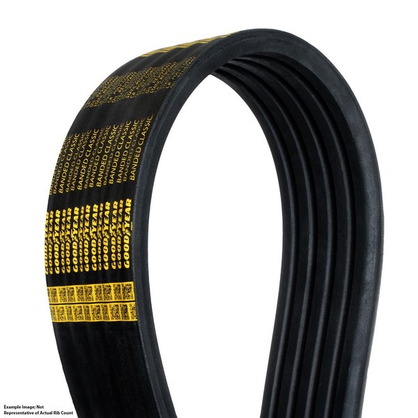 Goodyear Classic Wrapped Banded V-Belt, B Profile, 5 Ribs, 156.73" Effective Length 5/B154